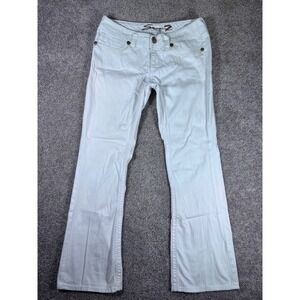 Seven7 Women White Flared Leg Jeans Size 6 Cotton Spandex‎ (Needs Zipper)
